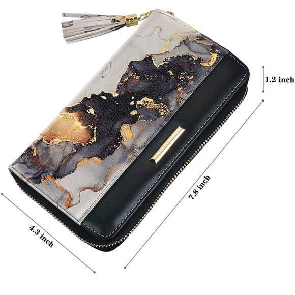 **NIB New In Box** Zip-Around Wristlet/Wallet•RFID blocker organizer - Picture 13 of 16